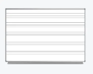 Luxor WB7248M 72 x 48 Wall-Mount Music Whiteboard