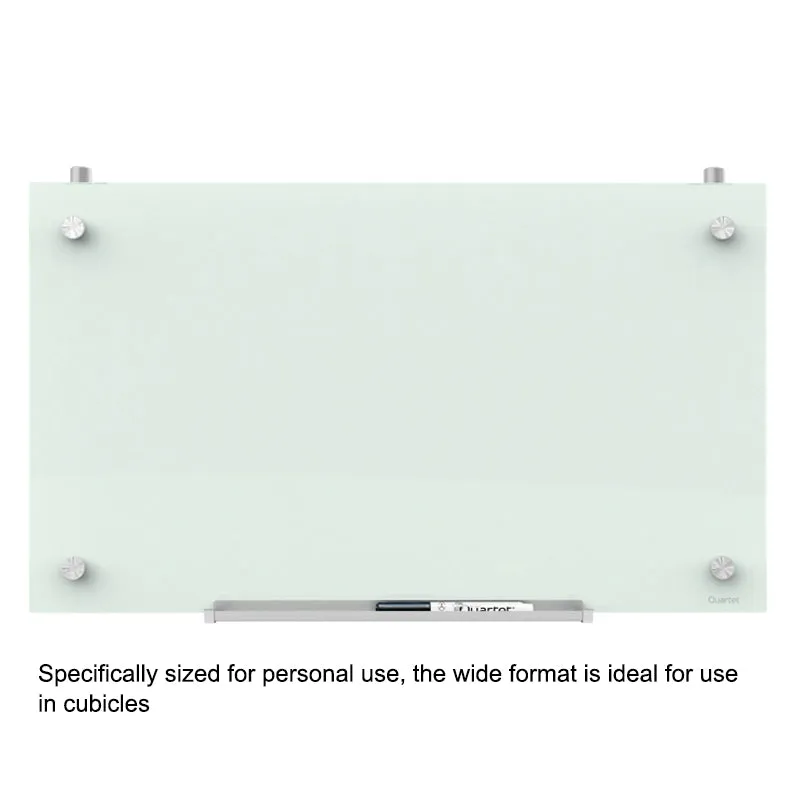 Magnetic Dry-Erase Glass Boards w/ Adjustable Cubicle Hangers
