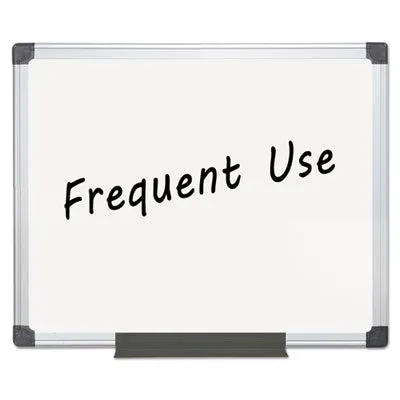 MasterVision Value Lacquered Steel Magnetic Dry Erase Board, 24 x 36, White, Aluminum Frame (MA0307170)