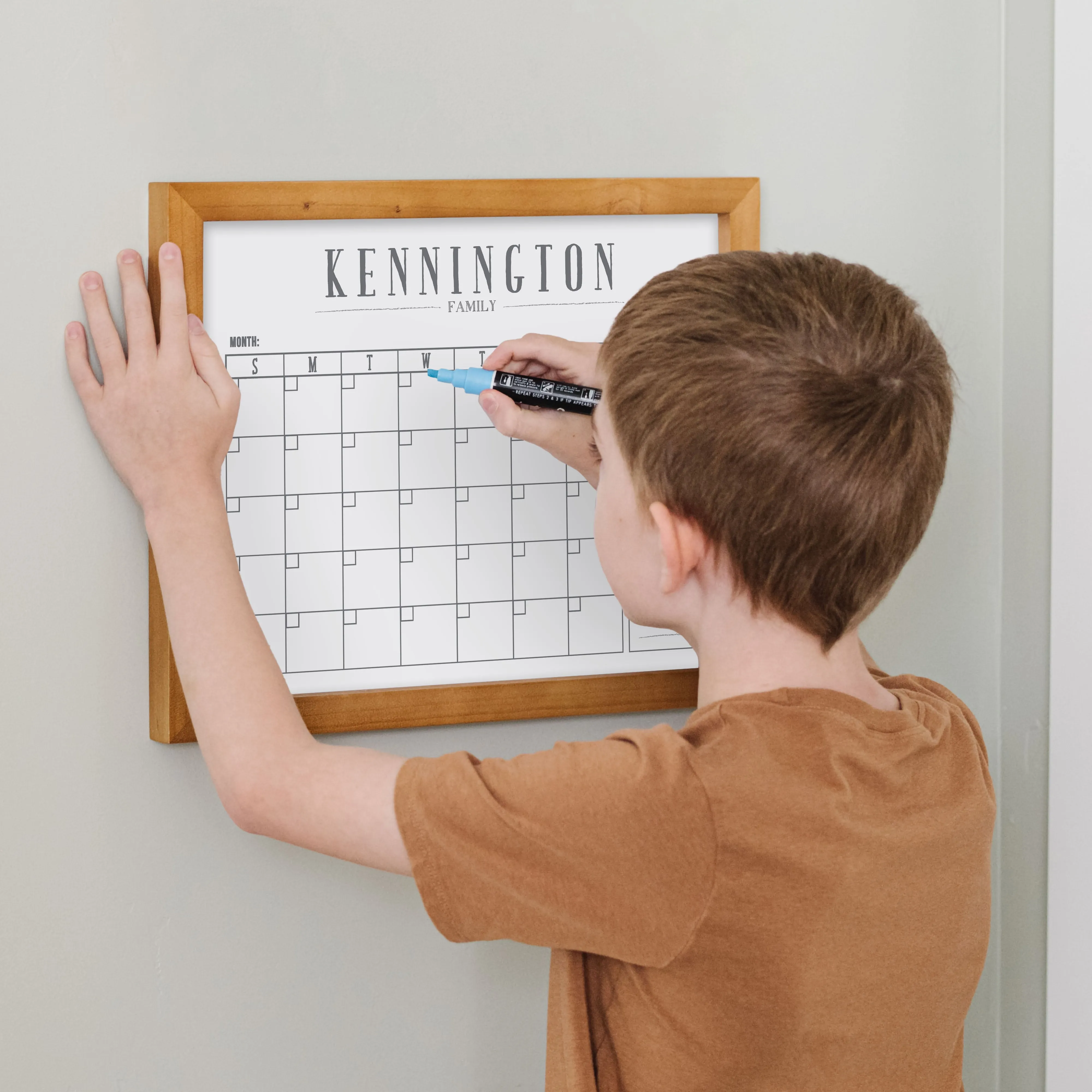 Monthly Framed Whiteboard Calendar   1 section | Horizontal Swanson