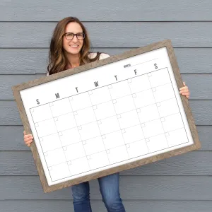Monthly Framed Whiteboard Calendar | Horizontal Dwyer