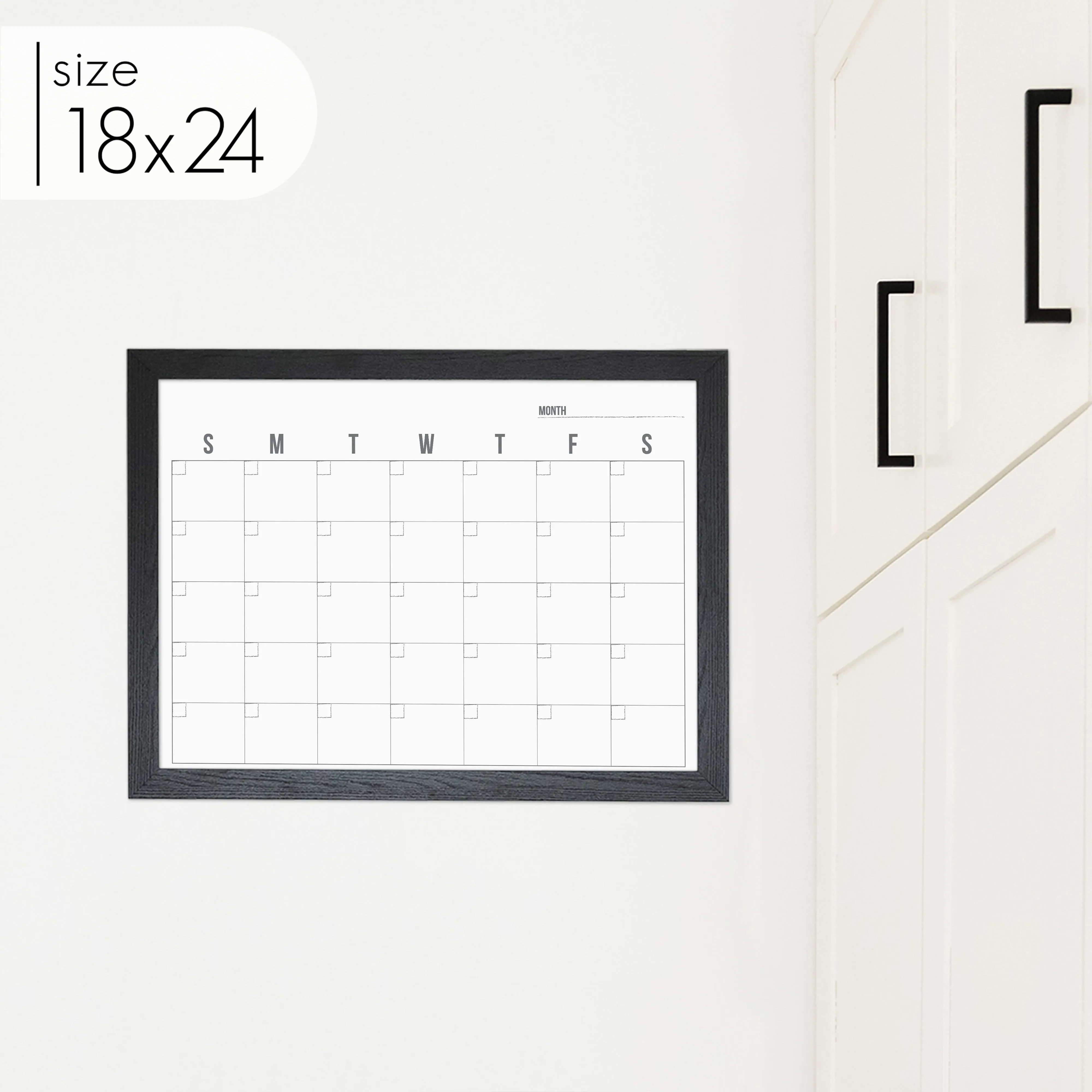 Monthly Framed Whiteboard Calendar | Horizontal Dwyer