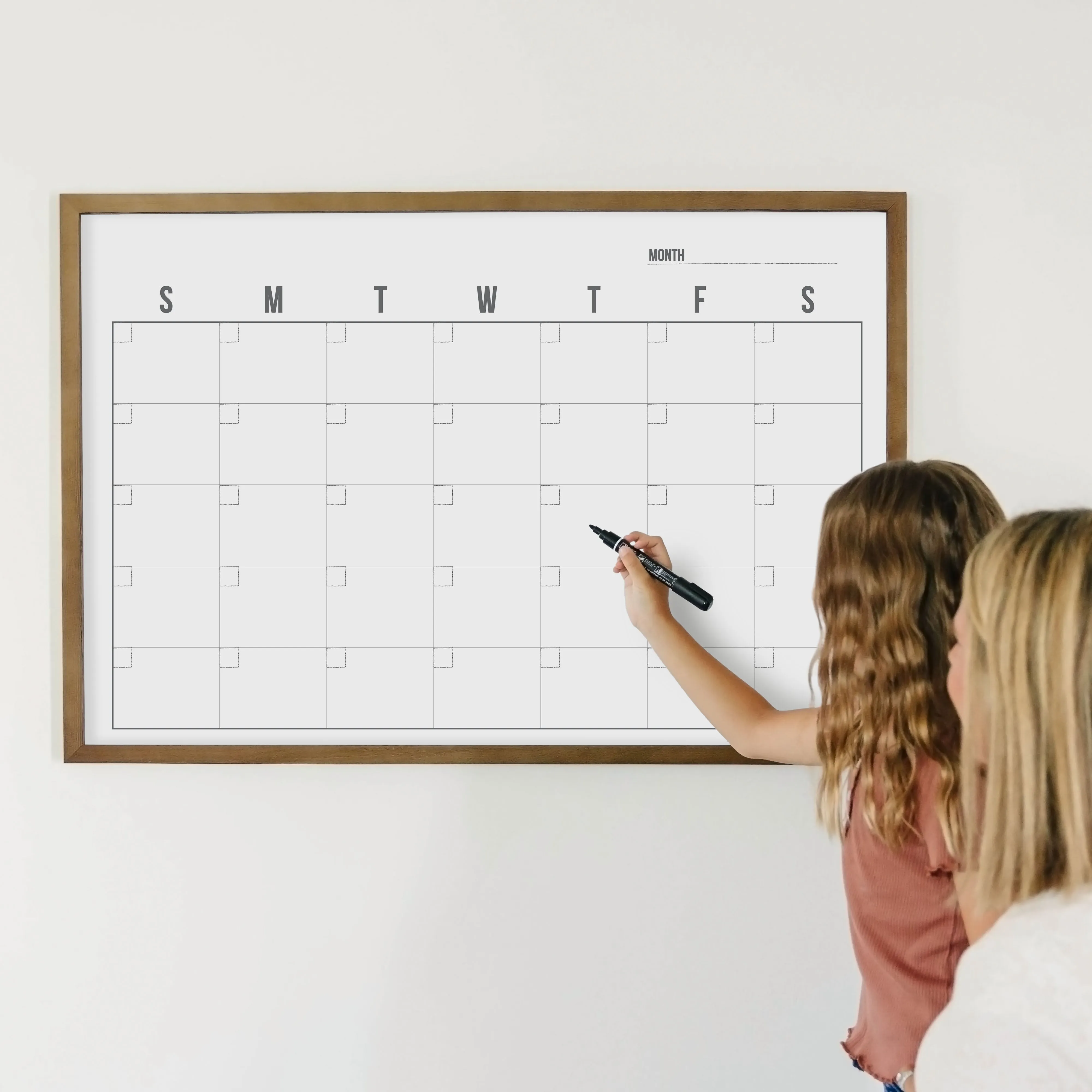 Monthly Framed Whiteboard Calendar | Horizontal Dwyer