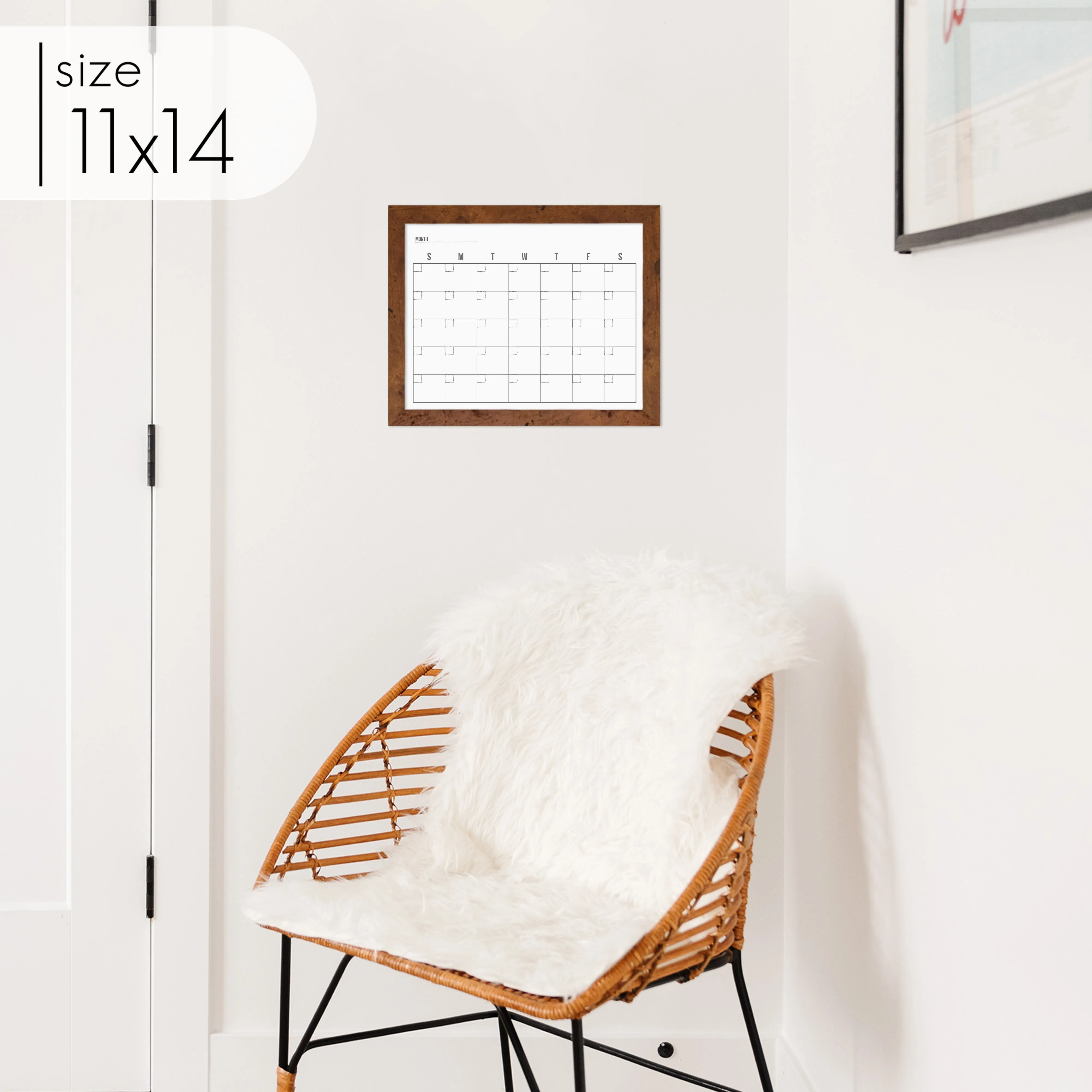 Monthly Framed Whiteboard Calendar | Horizontal Dwyer