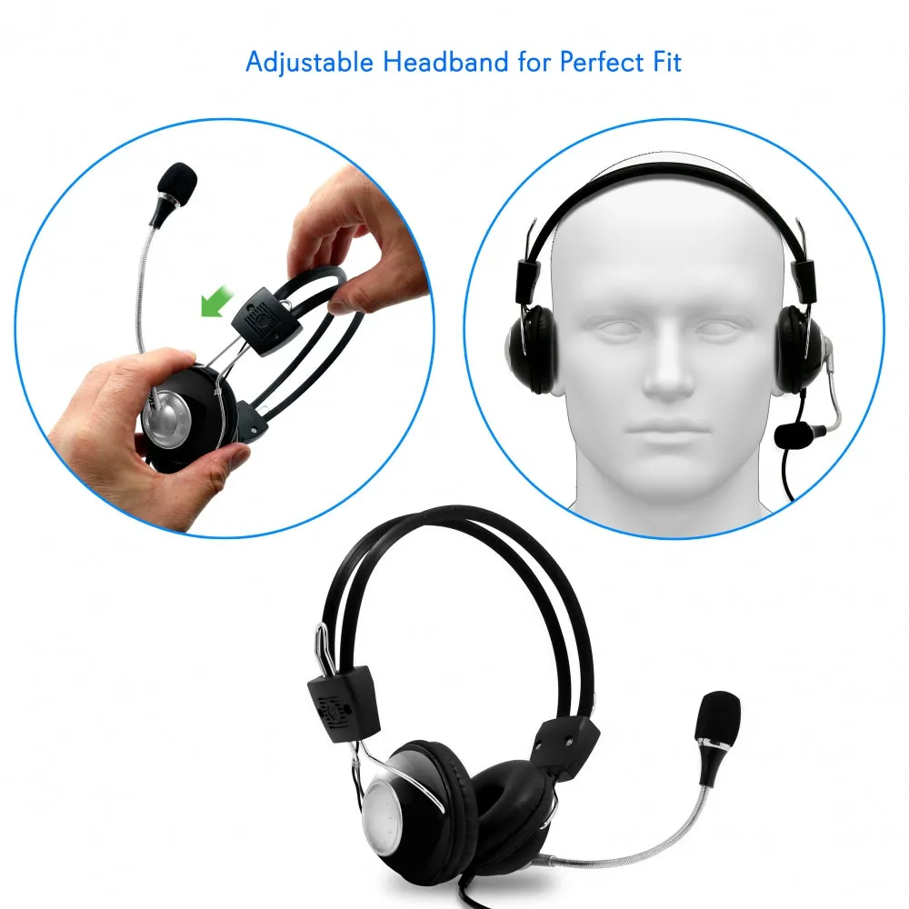 Multimedia/Gaming Usb Headset With Noise-Canceling Microphone