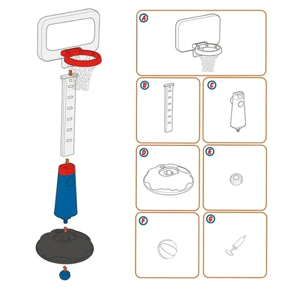 (Net) Kids Basketball Hoop Toy - Fun Learning for Ages