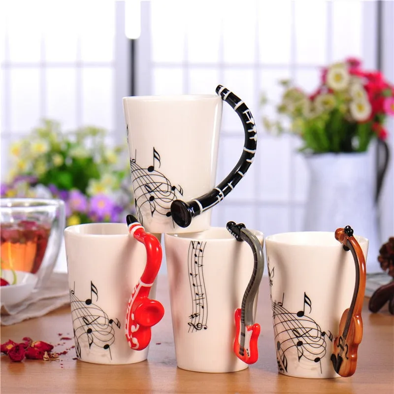 New Ceramic Coffee Cup for the Music Lover