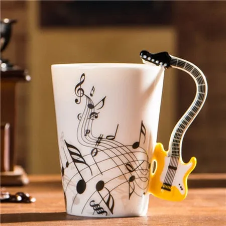 New Ceramic Coffee Cup for the Music Lover
