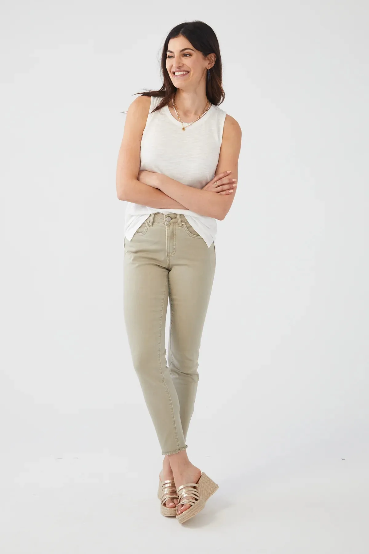 Olivia Slim Ankle in Euro Twill