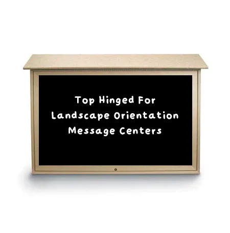 Outdoor Message Center 24" x 48" Magnetic Black Dry Erase Board with Posts (Single Door)