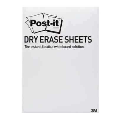 Post-It Dry Erase Sheets 279 X 390Mm Pack 15