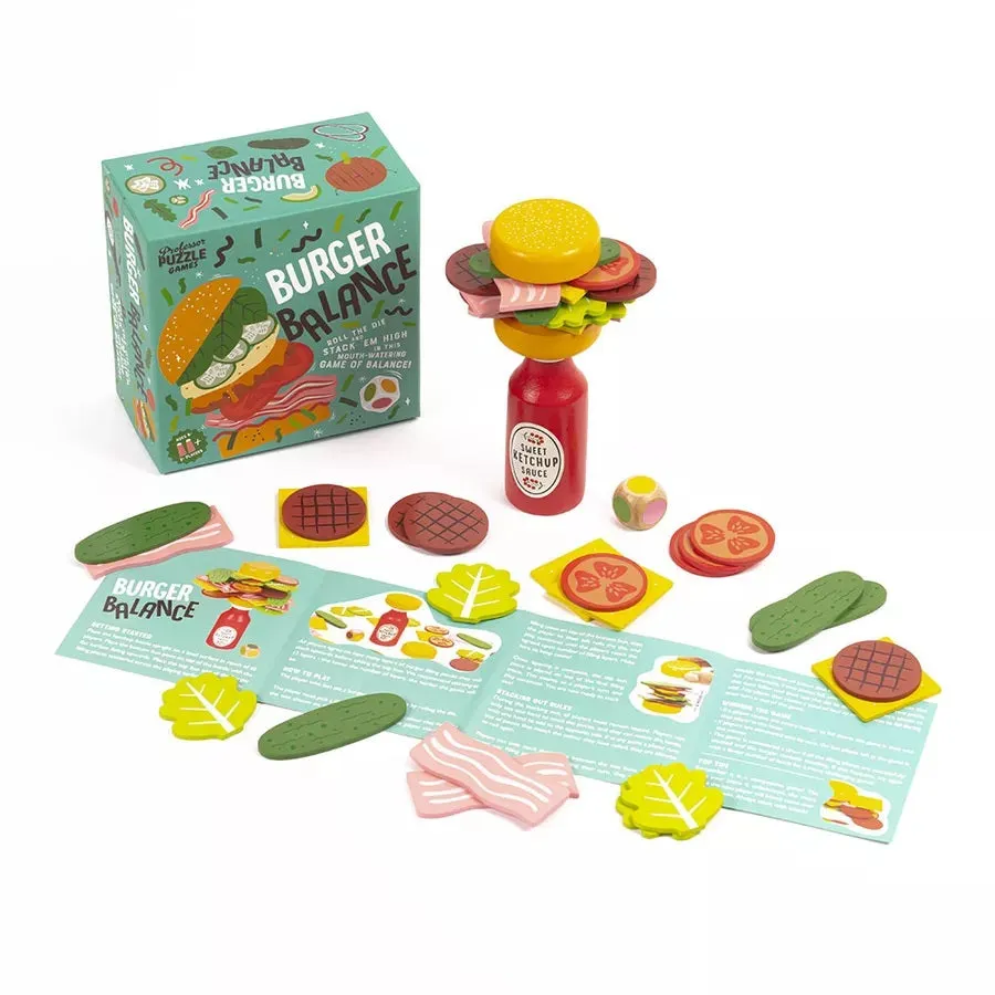PROFESSOR PUZZLE GAMES - BURGER BALANCE STACK "EM HIGH"
