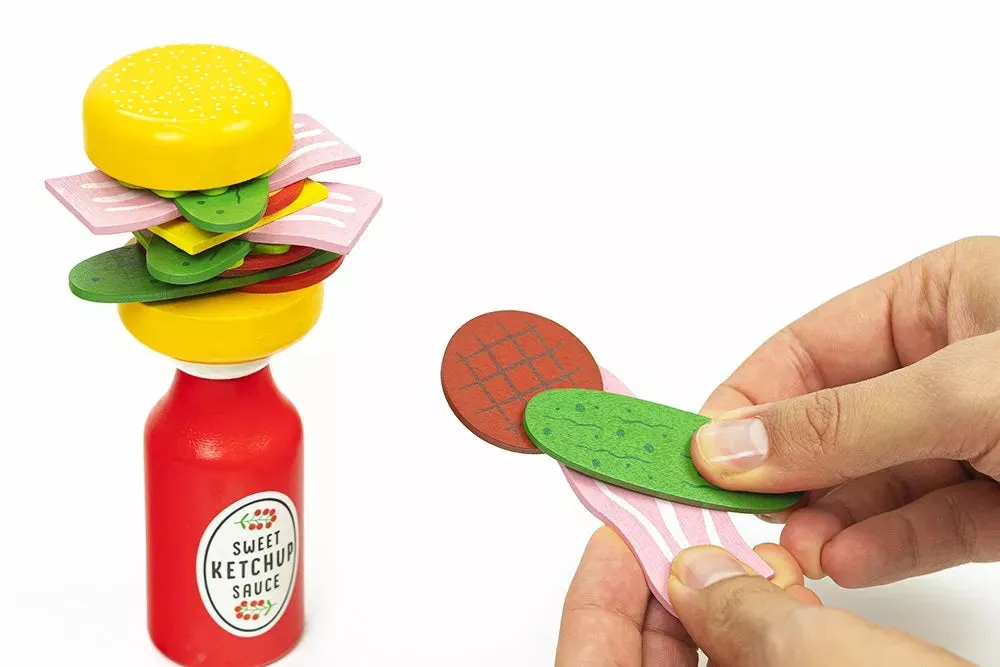 PROFESSOR PUZZLE GAMES - BURGER BALANCE STACK "EM HIGH"