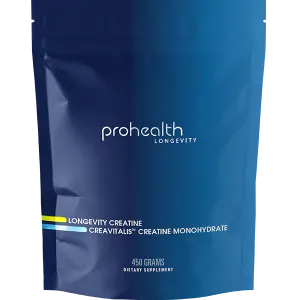 Prohealth Longevity - Longevity Creatine - Creavitalis Creatine Monohydrate - 5 grams per serving, 450 grams