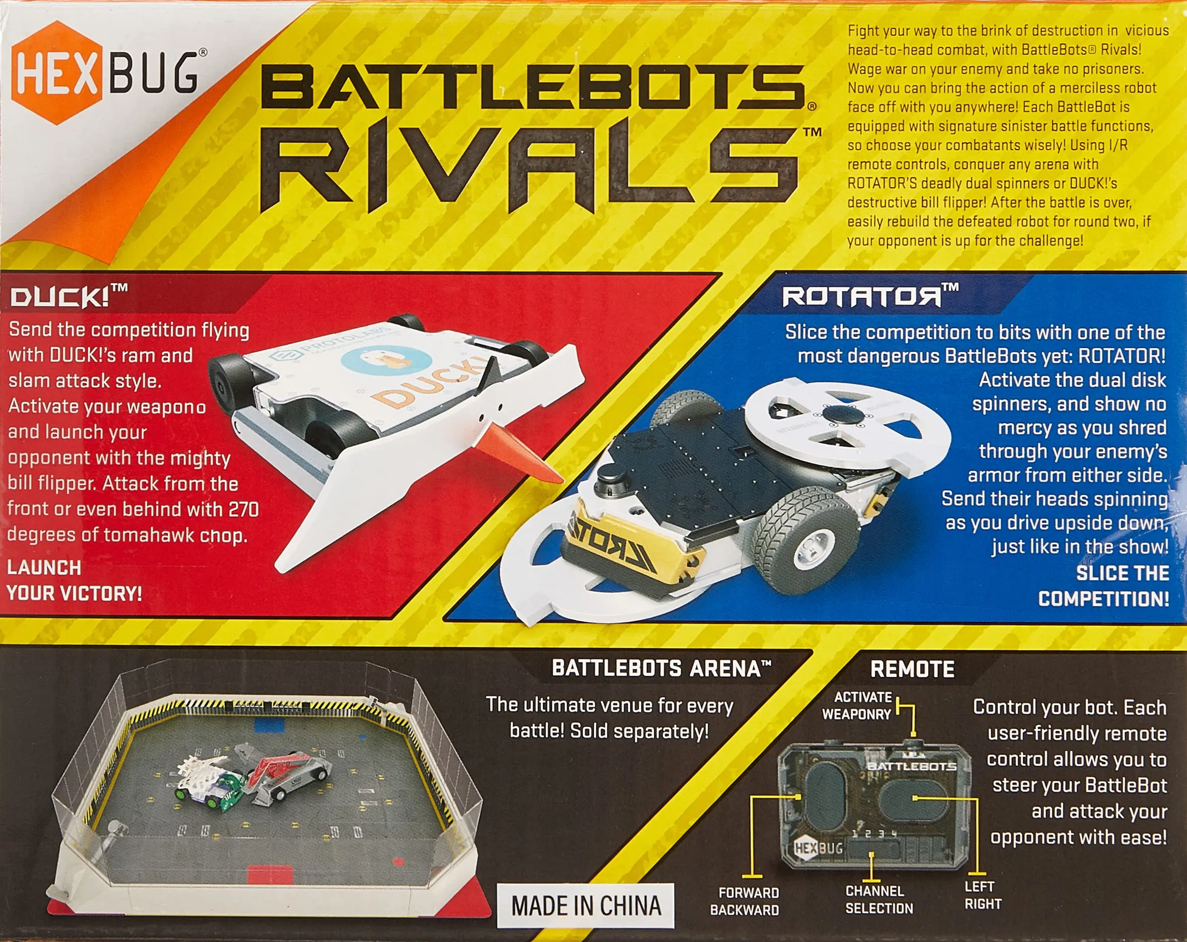 Robo Clash Arena: Rotator vs. Duck - Thrilling Remote Control Robot Battles for STEM Enthusiasts