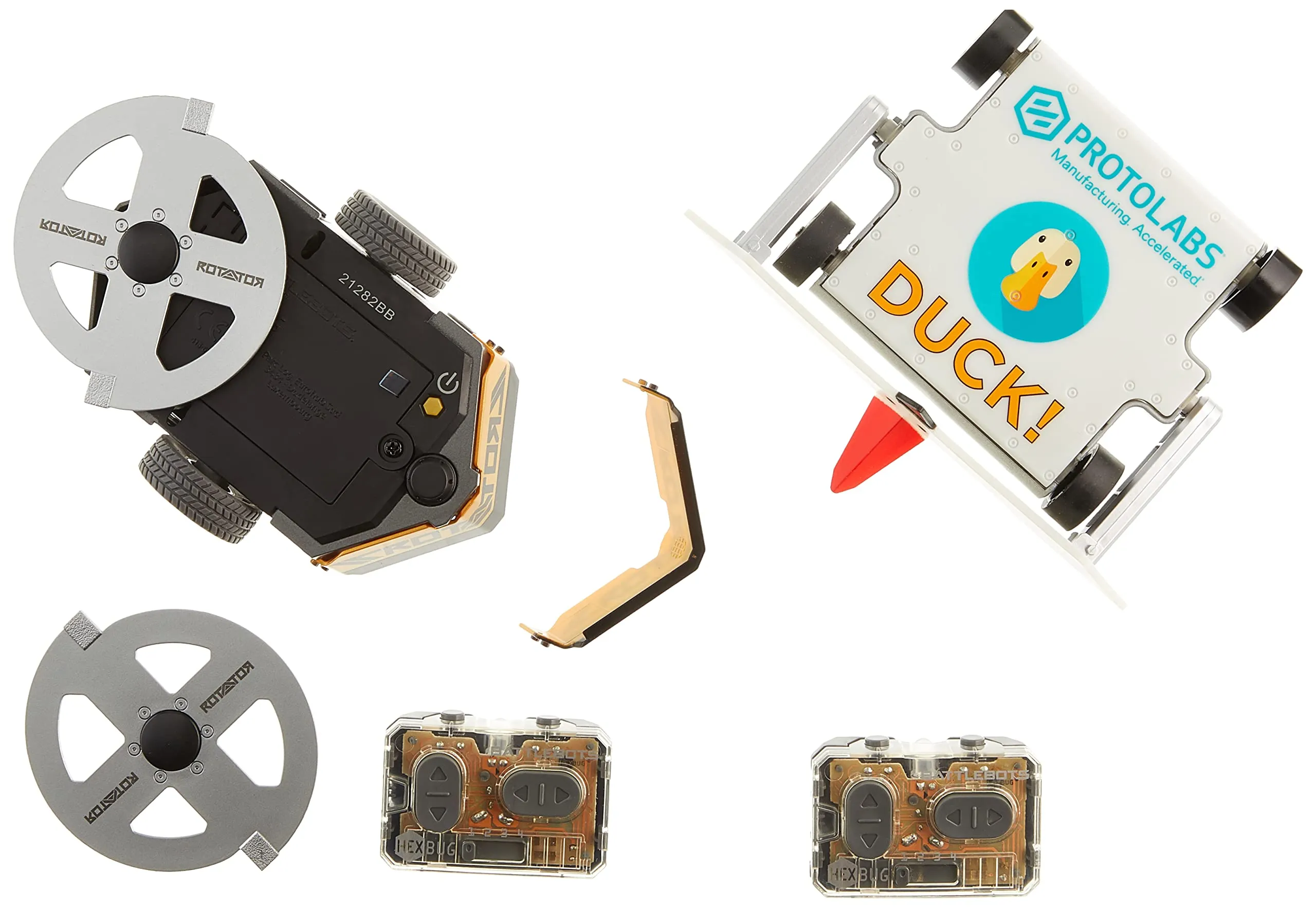 Robo Clash Arena: Rotator vs. Duck - Thrilling Remote Control Robot Battles for STEM Enthusiasts