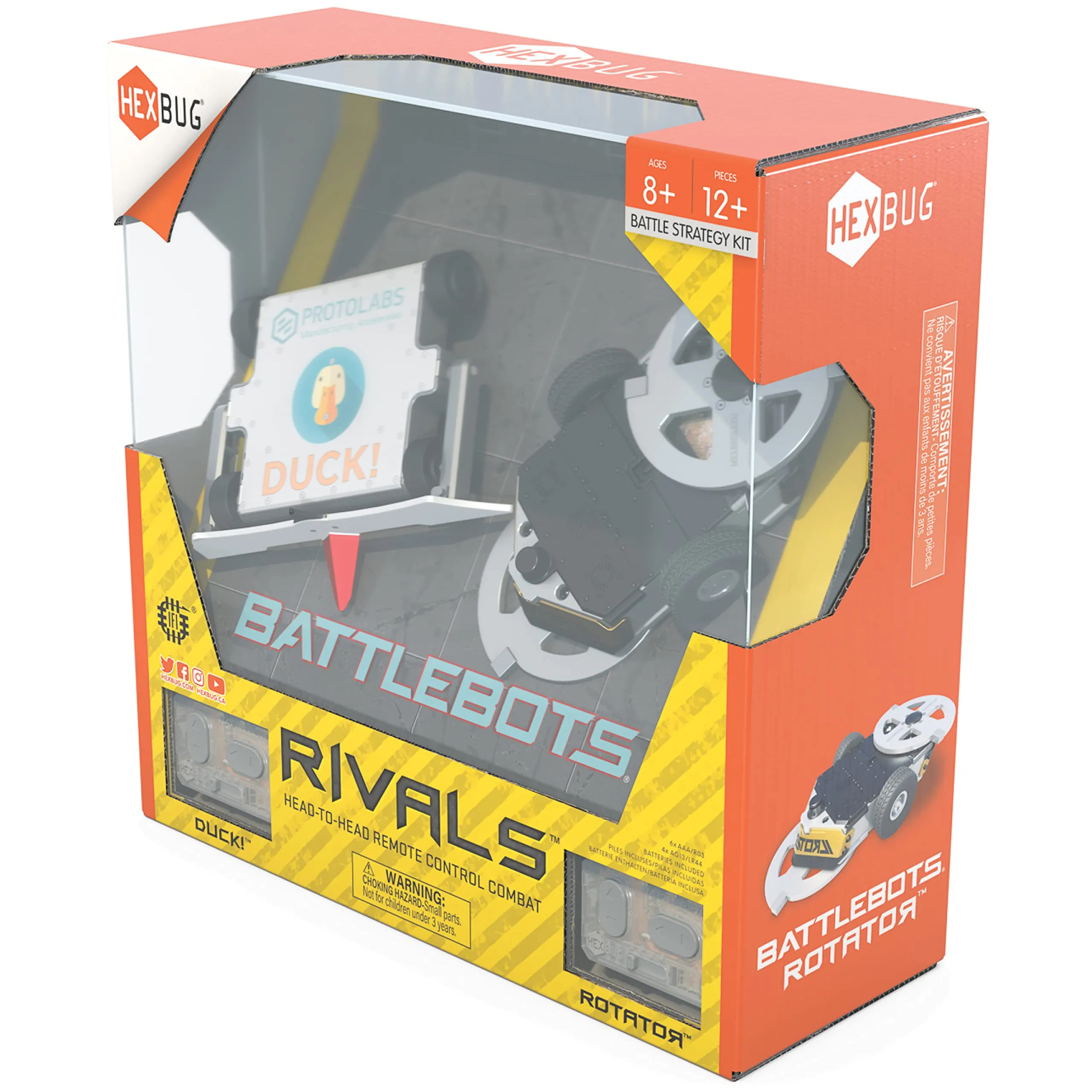 Robo Clash Arena: Rotator vs. Duck - Thrilling Remote Control Robot Battles for STEM Enthusiasts