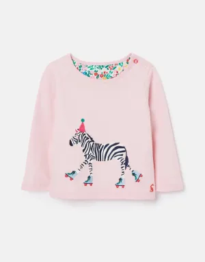Tate Artwork Long Sleeve T-Shirt - Zebrapink | Joules