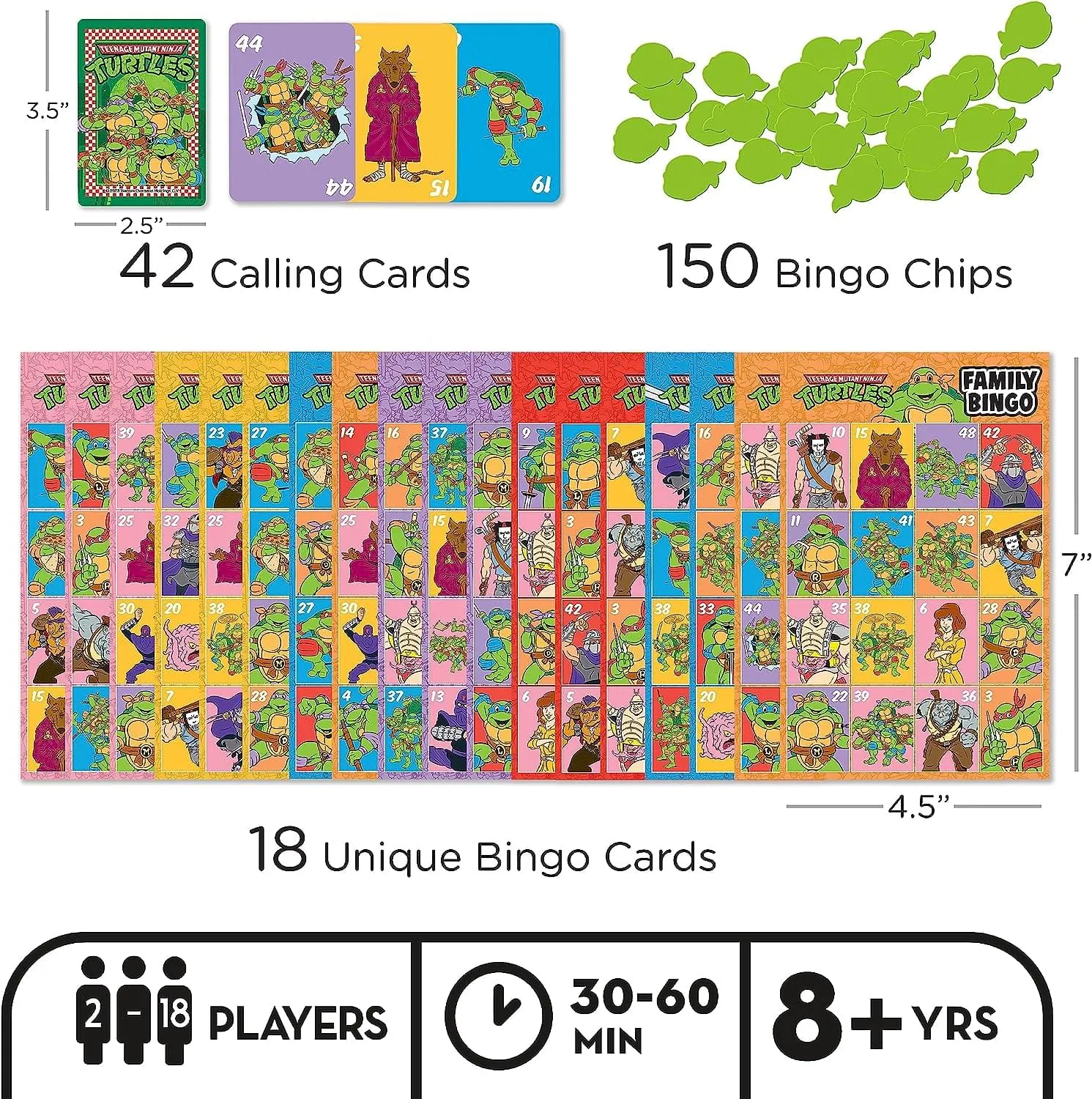 Teenage Mutant Ninja Turtles Family Bingo Game