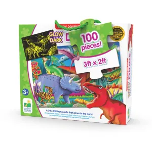 THE LEARNING JOURNEY 100 PIECE GLOW IN THE DARK DINOS FLOOR PUZZLE