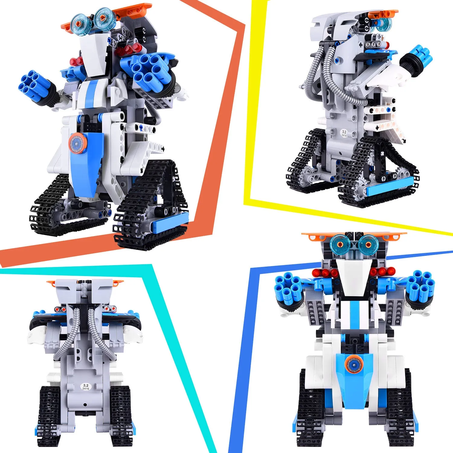 Toys Projects for Kids Age 8-12 RC Robots Activities Building Blocks Robot Kits Educational Engineering Kit DIY Robotic Toy Interlocking Gear Sets Compatible with Lego Robot Science kit