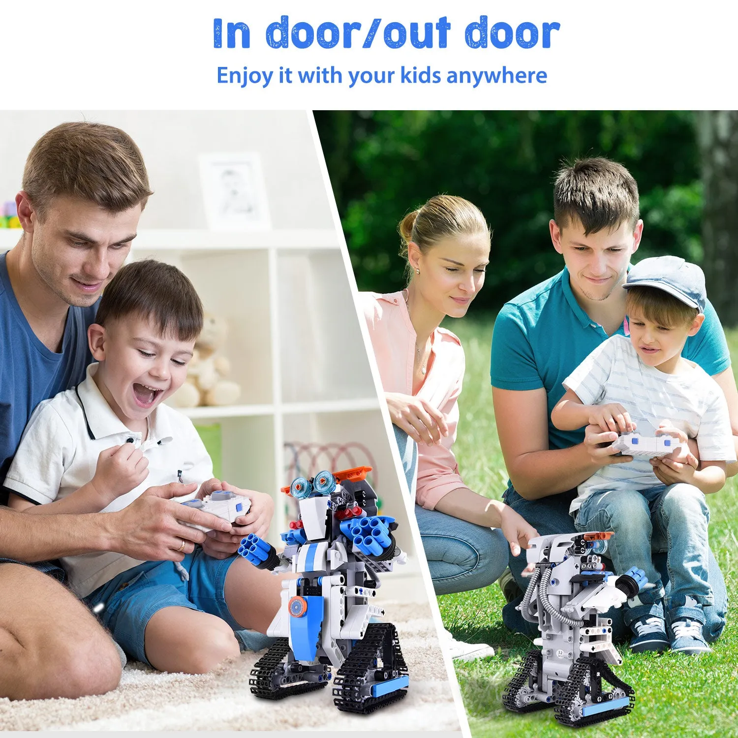 Toys Projects for Kids Age 8-12 RC Robots Activities Building Blocks Robot Kits Educational Engineering Kit DIY Robotic Toy Interlocking Gear Sets Compatible with Lego Robot Science kit