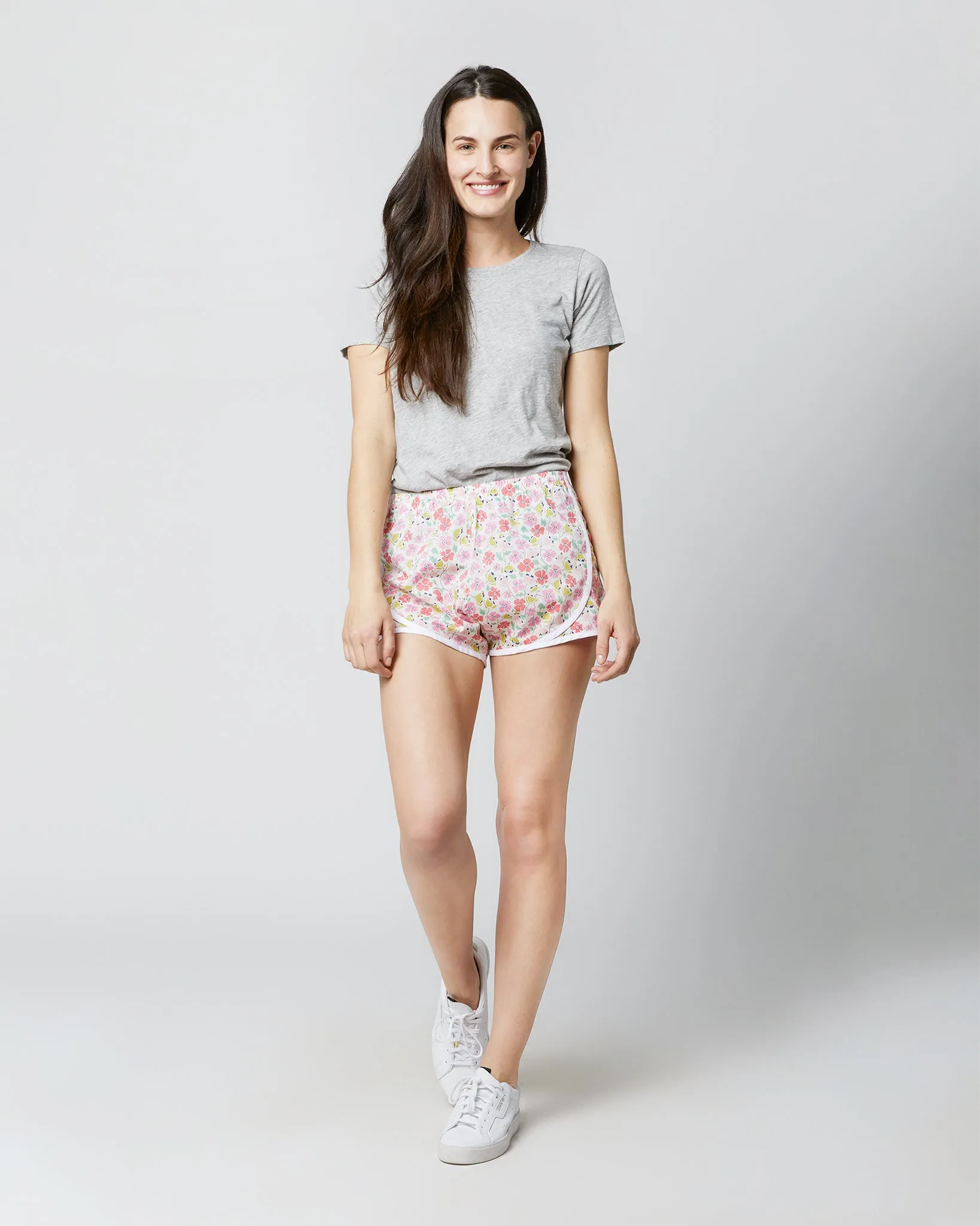 Track Short in Pink/Yellow Edie Liberty Fabric