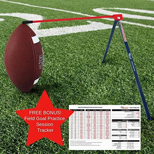 Trailblaze Football Kicking Tee True Strike Pro | Football Kicking Stand | Football Tee Holder Compatible for All Ball Sizes | Super Strong Portable Football Field Goal Stand with Improvement Tracker