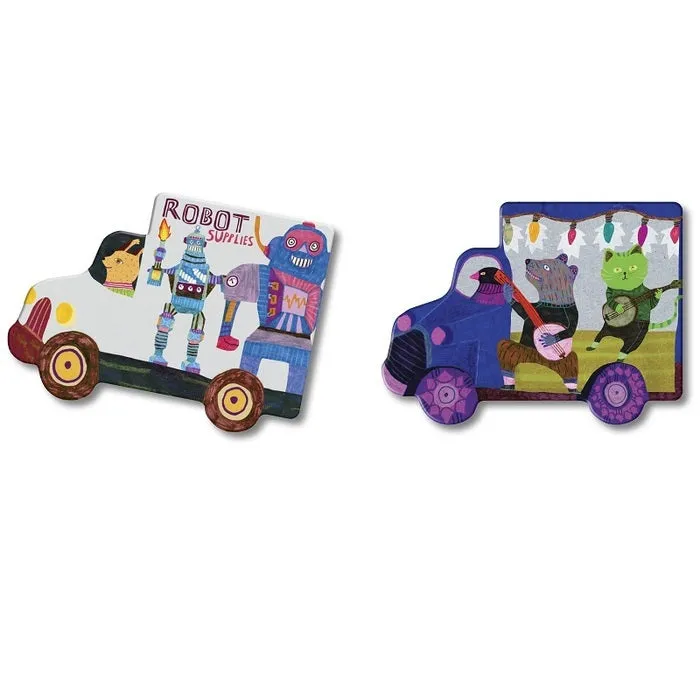 Trucks and A Bus Shaped Matching Game,