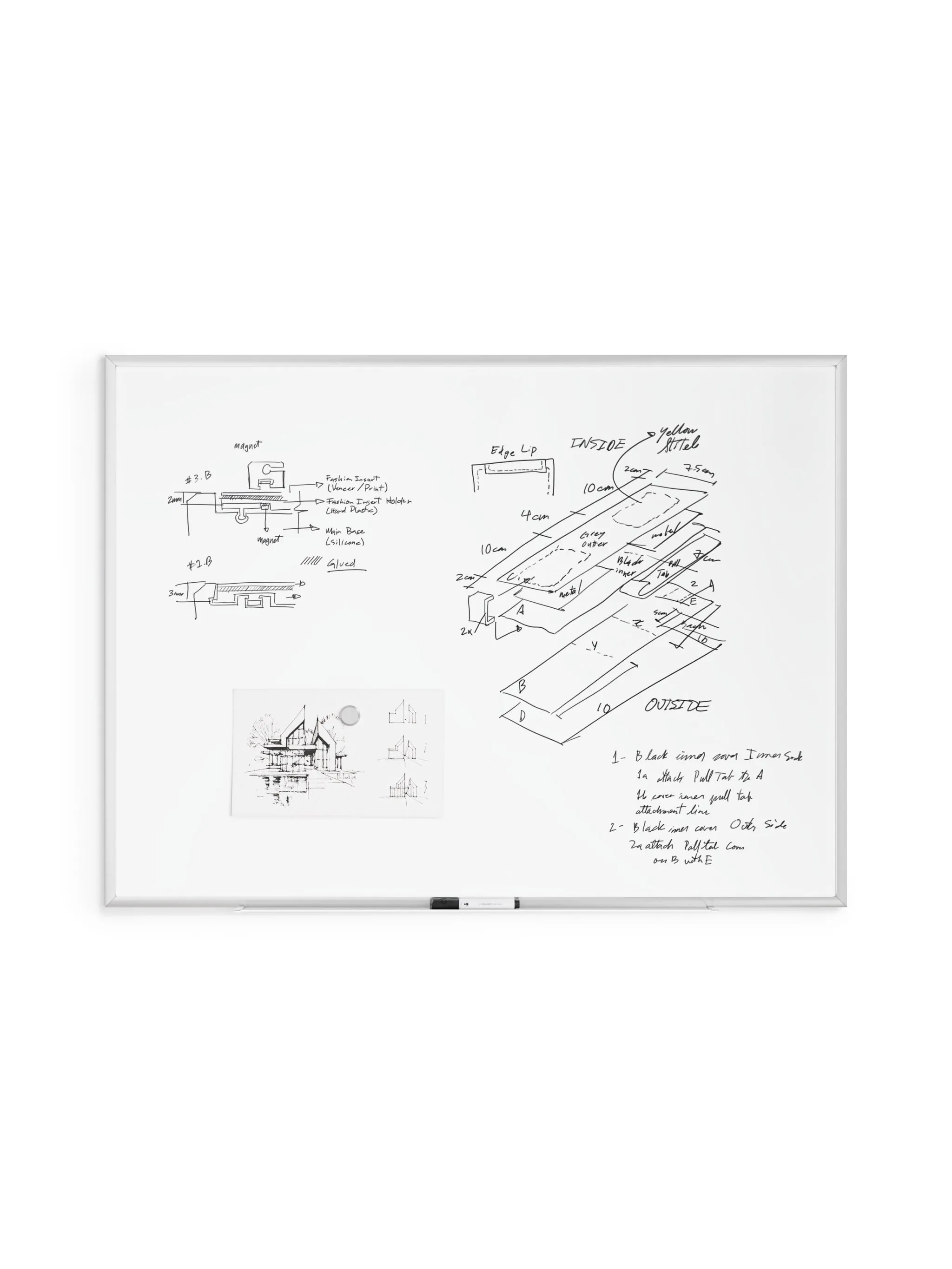 U Brands Silver Aluminum Frame Dry Erase Board, White, 35" x 47"