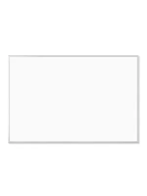 U Brands Silver Aluminum Frame Melamine Dry Erase Board, White, 70" x 47"