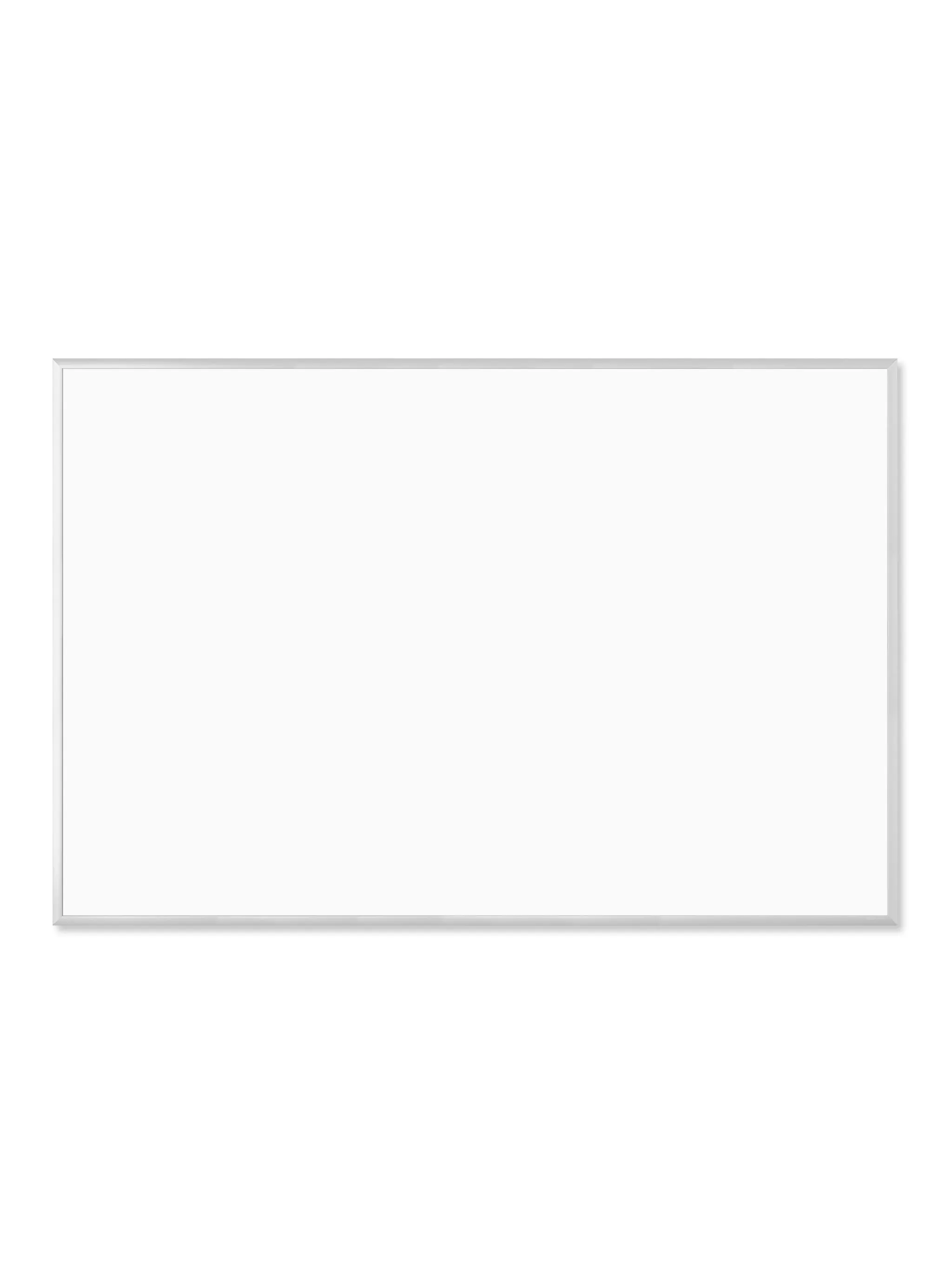 U Brands Silver Aluminum Frame Melamine Dry Erase Board, White, 70" x 47"