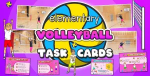 Volleyball skills & drills - Individual tasks for PE (  printable cards)
