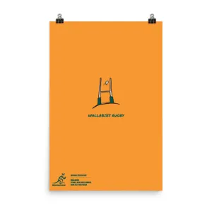 Wallabies Kicking It Through the Goal Poster