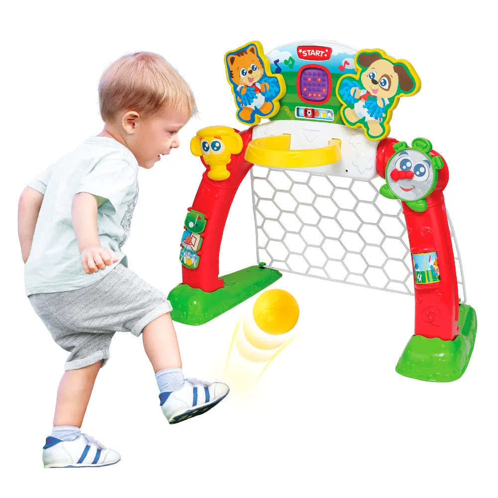 Winfun 4-in-1 Sports Center Toy: Soccer, Basketball, Bowling & Golf