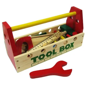 Wooden Toolbox with Tools